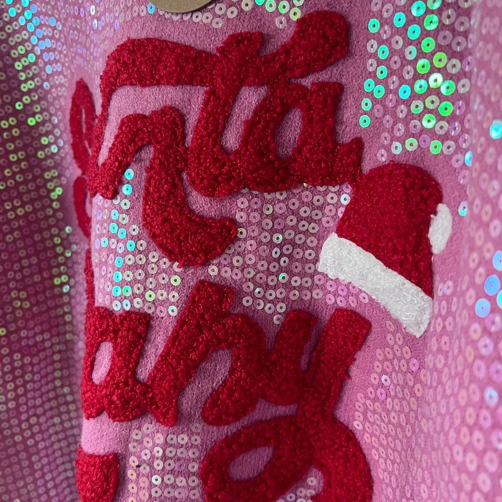 BIBI Santa Baby Sequin Sweater NEW XL - Picture 6 of 10